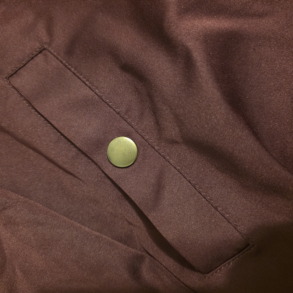 Hippie Rose Maroon Bomber Jacket with Gold Hardware - Picture 3 of 3